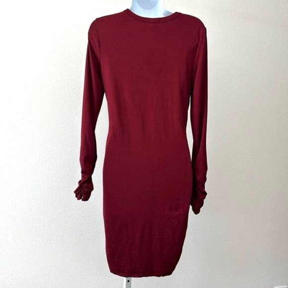 Fashion Nova Dress Large Midi Ruched Body Con Festival Cottage Core Coquette - Picture 3 of 12